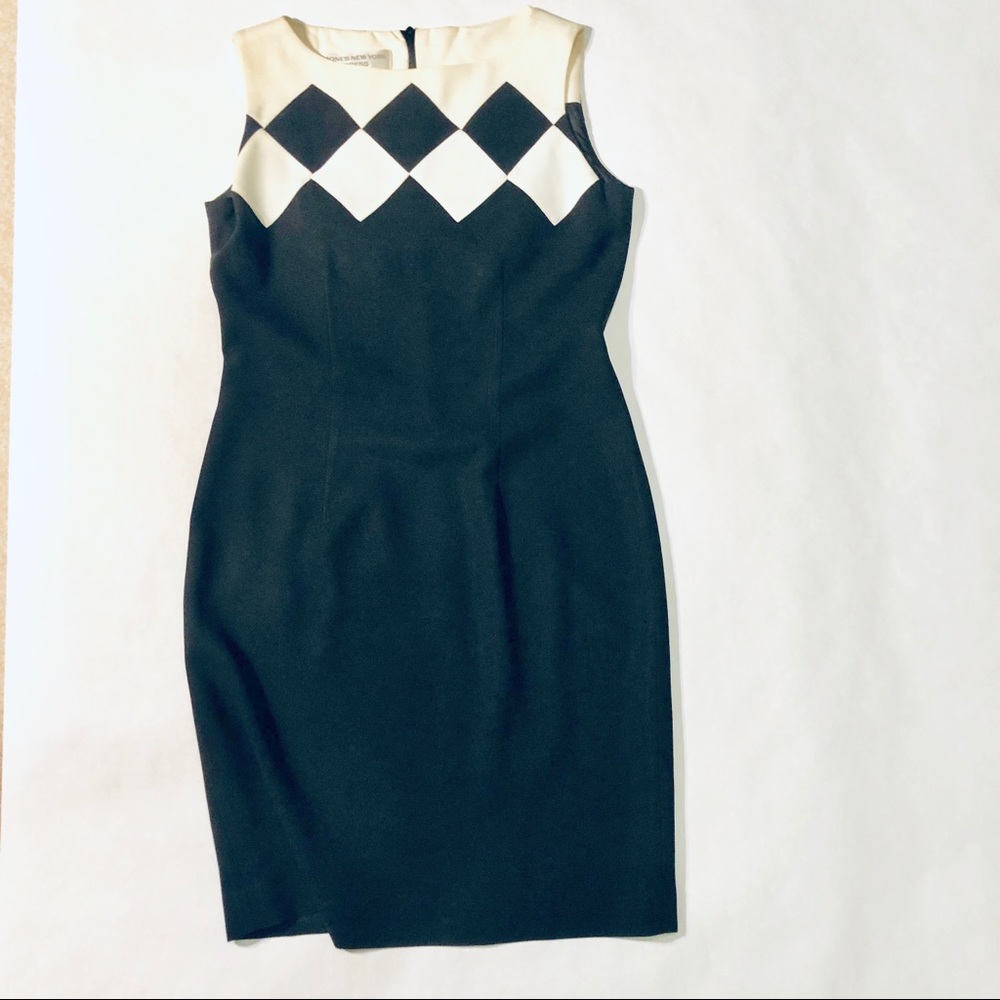 Jones New York Business/Cocktail Black/Cream Dress